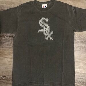 Majestic Chicago White Sox MLB T Shirt Gray Short Sleeve Mens Medium